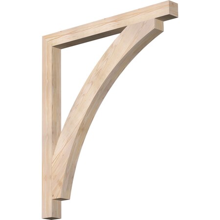 Ekena Millwork Thorton Block Smooth Bracket, Douglas Fir, 3 1/2"W x 42"D x 48"H BKT04X42X48THR05SDF